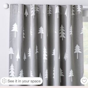 ISO Target Cloud Island blackout nursery grey curtains tree pattern